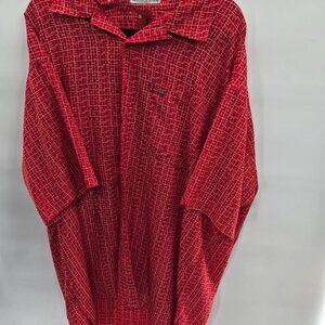 Marc Echo American Street Wear 90s Red White Design Button Down Shirt 3X